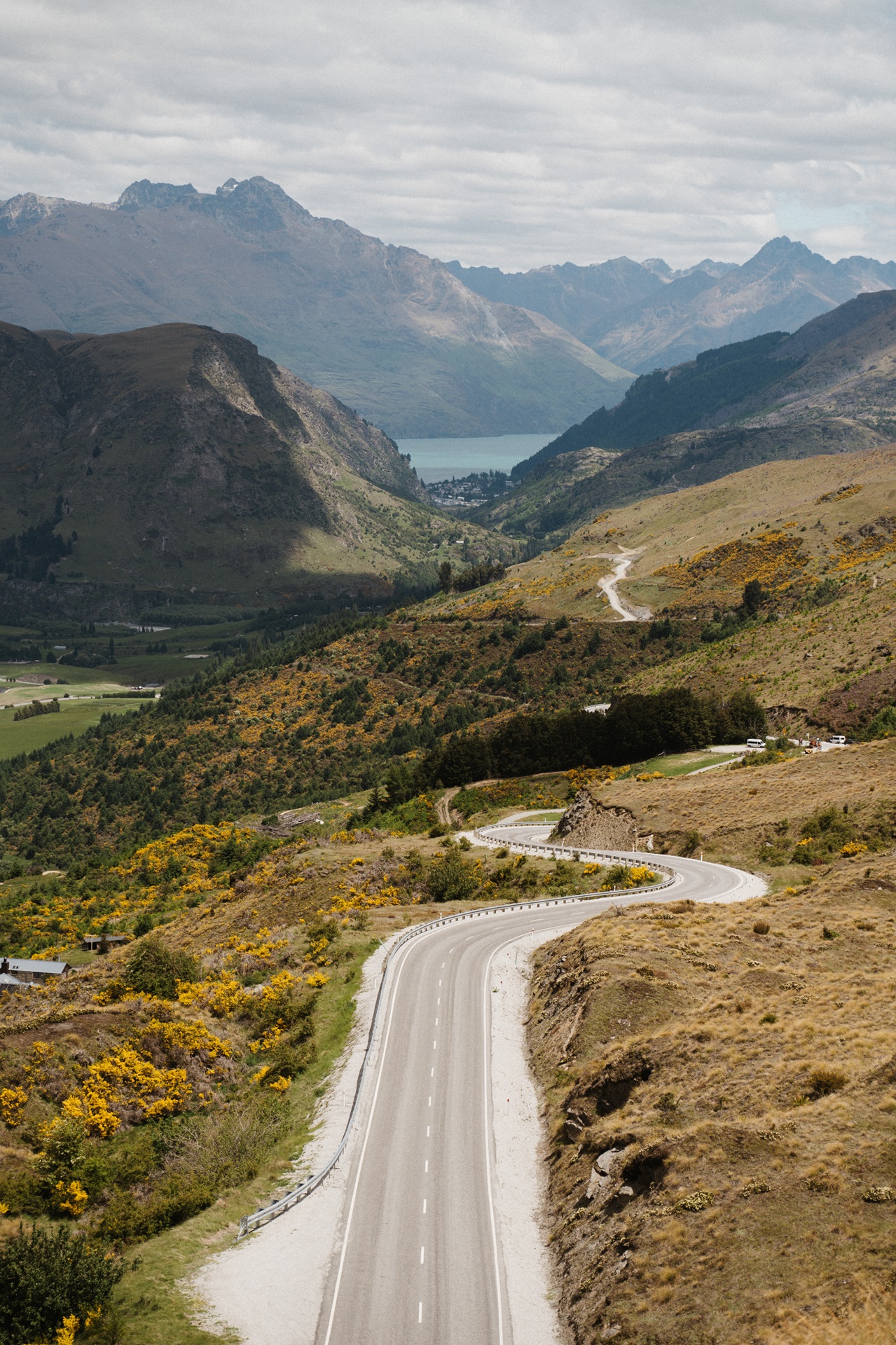 View towards Queenstown through Blow Ho Gully from Plain Table