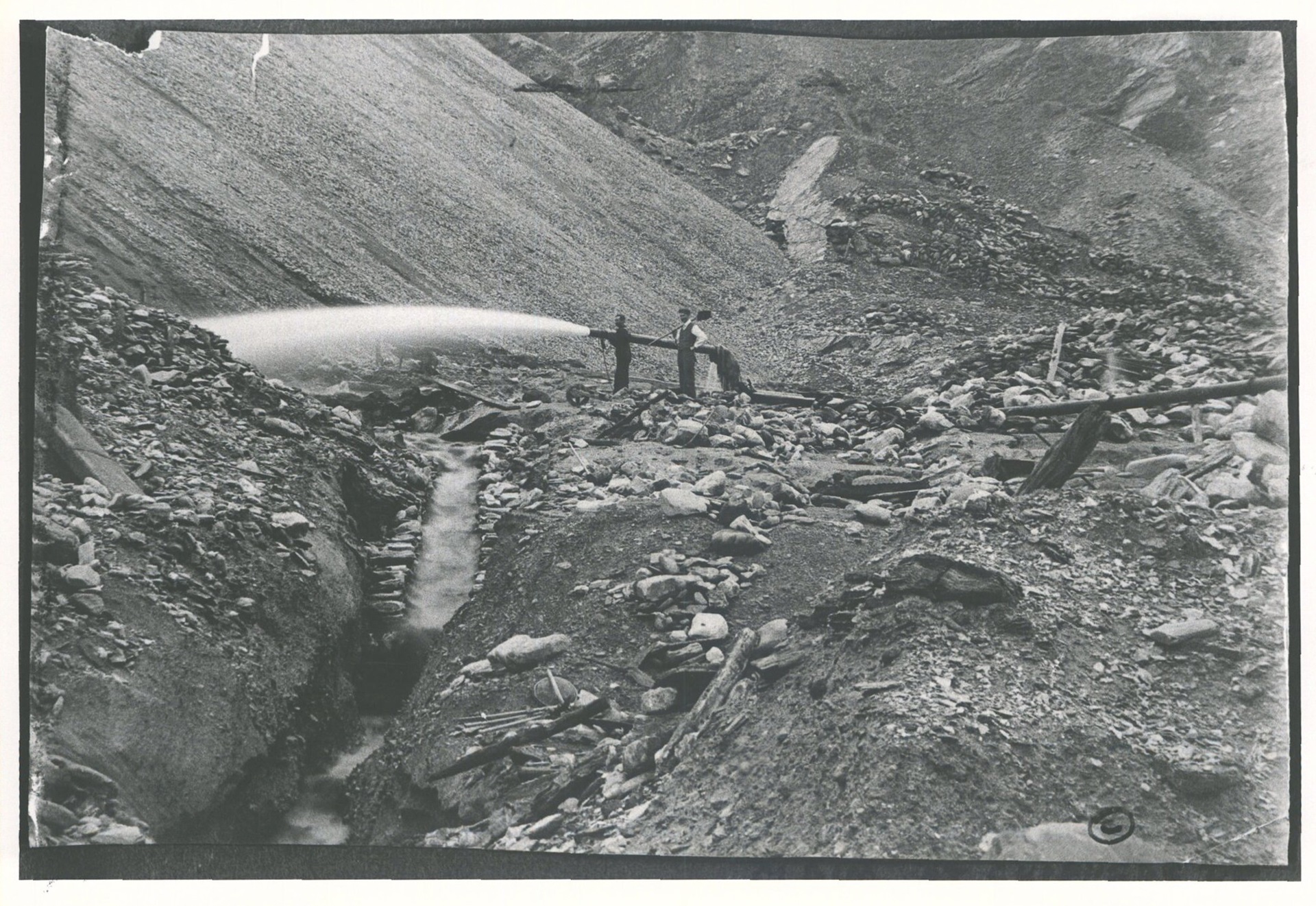 Aspinalls Claim, Hydraulic Sluicing